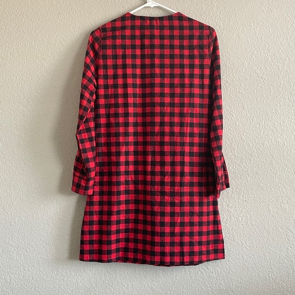 Blue Elephant Buffalo Plaid Twist Dress - Picture 2 of 6